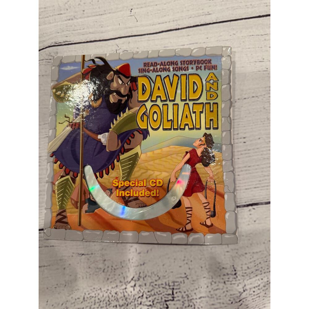Vintage David & Goliath Read Along  Story Book  CD Rom